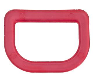 1 D-Ring - 25mm - Taschenring - Kunststoff - Transparent - Pink