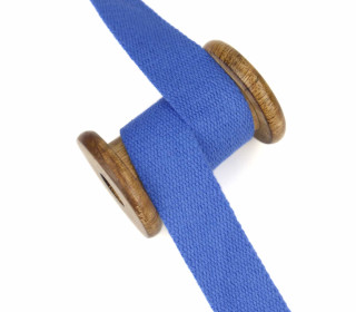 1m Weiches Gurtband - Uni - Baumwolle - 30mm - Stärke 2,0mm - Royalblau