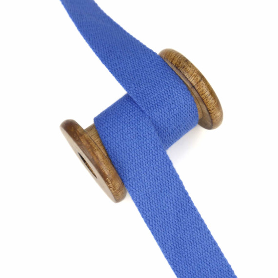 1m Weiches Gurtband - Uni - Baumwolle - 30mm - Stärke 2,0mm - Royalblau