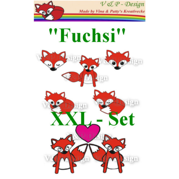 Plotter Datei "Fuchsi Set XXL"