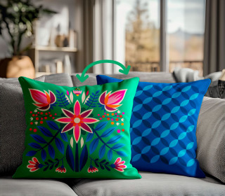 Genähtes Kissen inkl. Inlet - Spring Birds - Muster - Hamburger Liebe - Mein Hanseherz