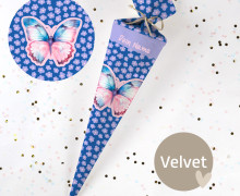 DIY-Nähset Schultüte - Dreamy Butterfly - Velvet - zum selber Nähen