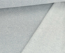Strickstoff - Feinstrick - Meliert - Creme/Taubenblau