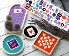 Outdoorstoff - Valentine - Inlays für Silikon - Probierset - Hamburger Liebe - abby and amy