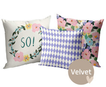 Kissenstoff - DIY - Kissen-Set - Abstract Flowers - Velvet -  Irene Pacha - abby and amy