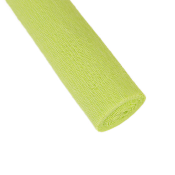 Floristenkrepp - Blumenkrepp - Krepppapier - 1 Rolle - 50cm x 250cm - uni - Blassgrün