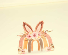 Sommersweat - Bunny Ears - Rainbow - Eggs - Paneel - Ecru - Bio Qualität - abby and me