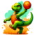 DinoGangBasketballOrangeGruen