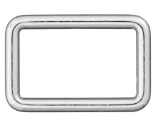 1 Rechteck-Ring - Vierkant - 25mm - Metall - Silber