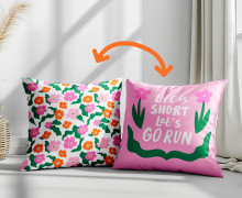 Genähtes Kissen inkl. Inlet - Bold & Cozy - Life Is Short - Mein Hanseherz