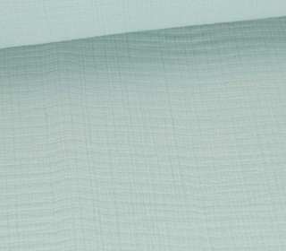 Musselin - Muslin - 6-Lagig - 155cm Breite - Uni - Lichtgrün Hell
