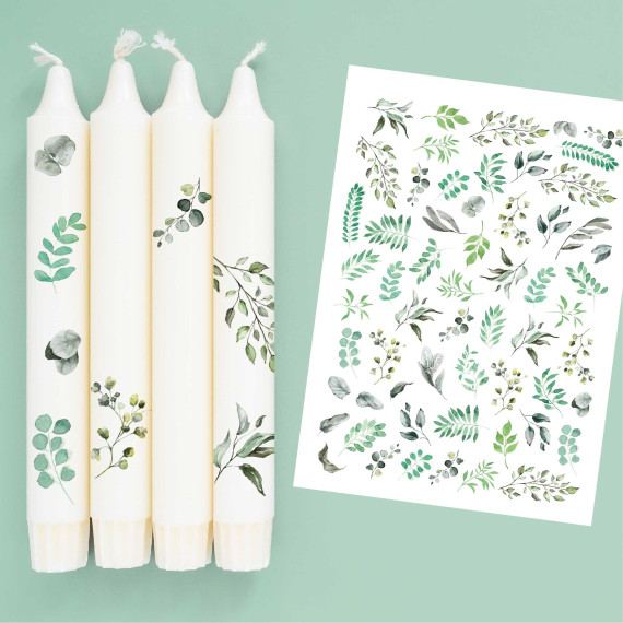 8 Fogli Tattoo Per Candele Fai Da Te: Decora Fino A 140 Candele Con Stile!