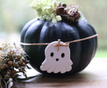 Silikon - Gießform - Süße Gespenster Anhänger – 2er Set - für Halloween - vielfältig nutzbar