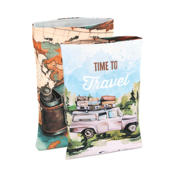 DIY-NÄHSET - Buchtasche - Time To Travel - Softshell - abby and amy