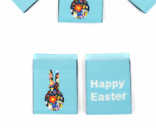 1 Label - Happy Easter - Hase - Türkis