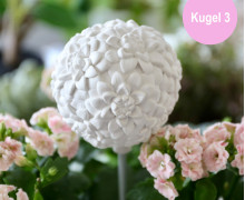 Silikon - Gießform - Blütenkugel - Dekokugel Blumenkugel - Gartenstecker - Kugel 3 - vielfältig nutzbar