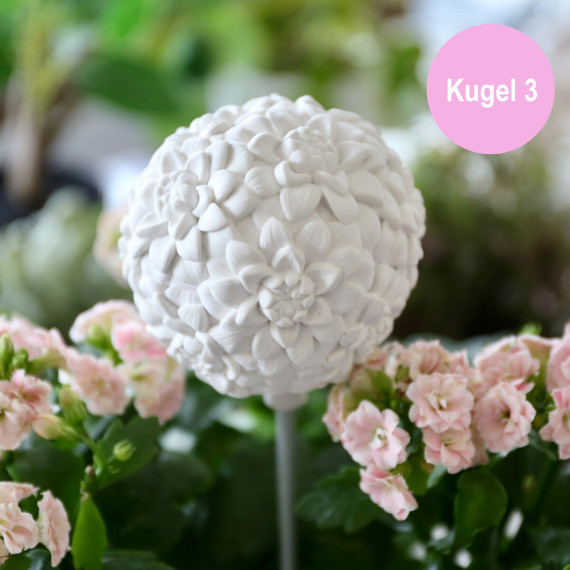 Silikon - Gießform - Blütenkugel - Dekokugel Blumenkugel - Gartenstecker - Kugel 3 - vielfältig nutzbar