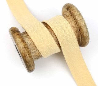 1 Meter elastisches Schrägband - 20mm - Jersey - Sandgelb