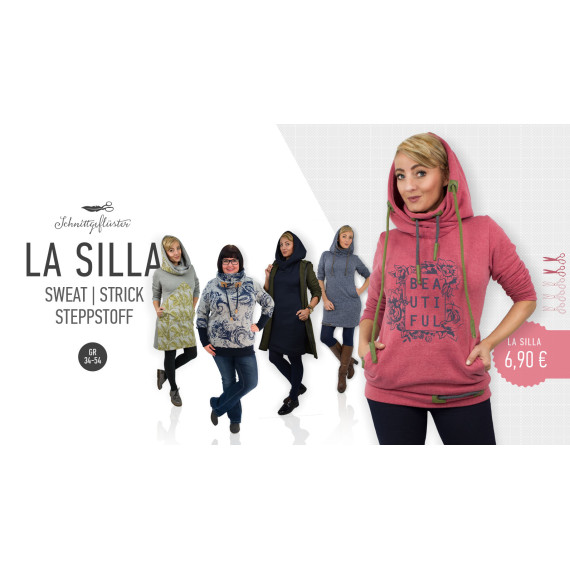Ebook - Hoodie und Hoodikleid - La Silla - Größen 34-54 - Schnittgeflüster