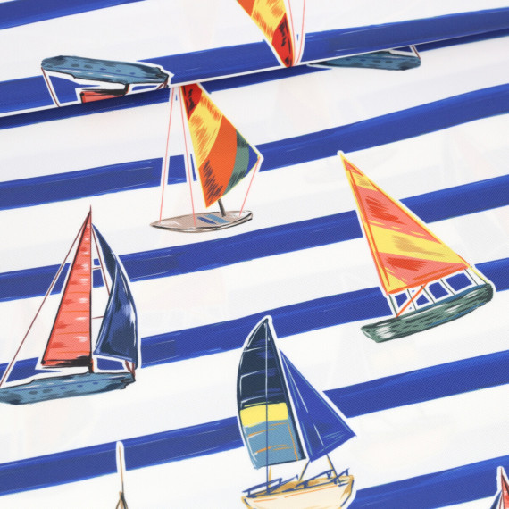 Outdoorstoff - Tropic Chic - Sailboats - Weiß - abby and amy