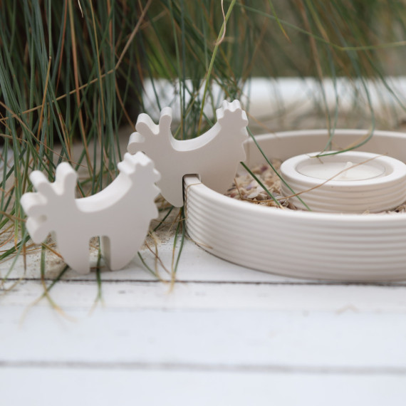 Silikon - Gießform - Dekostecker - 4er Set - Hahn - vielfältig nutzbar