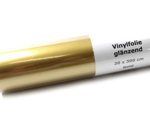 Glänzende Vinylfolie - 30,5x300cm - Gold