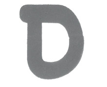 Applikation - Zum Aufbügeln - Reflex Buchstaben - D