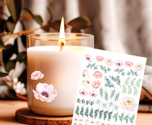 Rub-On Sticker - Eucalyptus And Peonies - Tante Henni Rub-Ons - vielfältig nutzbar