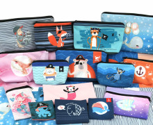 DIY-Nähset - Softshell - Fleece - 15 Stift - und Kramtaschen - Maritim - Kids - abby and amy