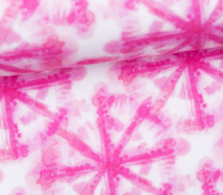 Sommersweat - Bio Qualität - Pink Shibori Style - Stern - abby and me 