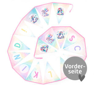 DIY - Wimpelkette - Schulkind - Einhornzauber - Velvet - abby and amy