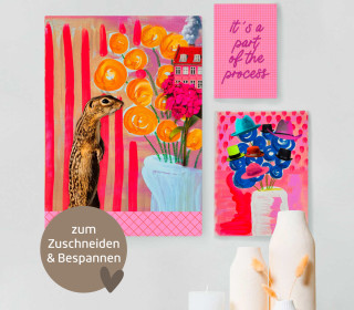 DIY-Paneel - 6 Poster - PINKS - Cherry Picking - Outdoorstoff - abby and amy