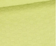 Frottee Jacquard - Blüten - Uni - Hellgrün