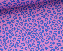 Kunstleder - Fashionstoff - Brush & Wild - Leo - Cherry Picking - Fliederrosa/Royalblau