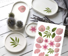 Rub-On Sticker - Blumengeflüster - Rosa - KnilchArt Design - Tante Henni Rub-Ons - vielfältig nutzbar