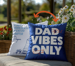 Genähtes Kissen inkl. Inlet - Dad Vibes Only - Mein Hanseherz