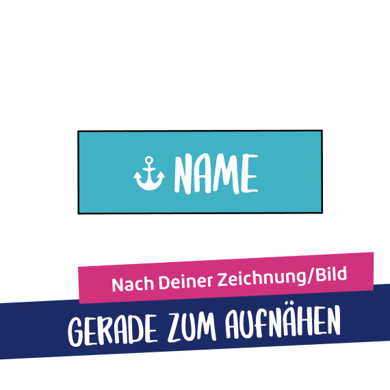 Artwork-Label nach Deiner Zeichnung "gerade zum Aufnähen"