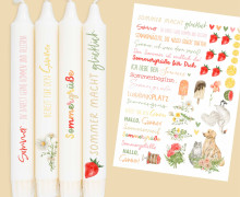 DIN A4 - Kerzen-Tattoofolie - Bereit für den Sommer - für Kerzen / Keramik