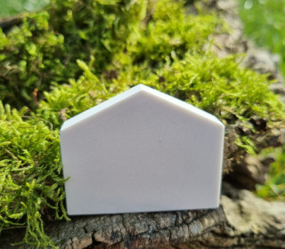 Silikon - Gießform - Mini-Haus abstrakt - 4er-Set - vielfältig nutzbar
