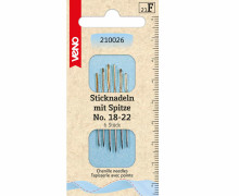 6 Sticknadeln mit Spitze - No. 18-22 - veno