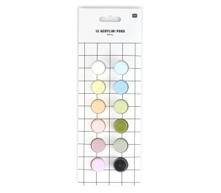 12x 3,5ml Acrylfarbe - Acrylini - Pods - Rico Design - Pastel