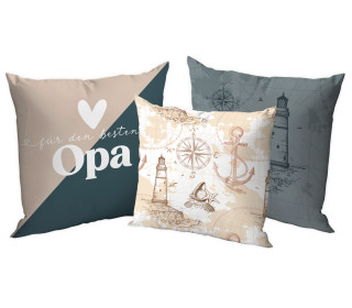 Kissenstoff - DIY - Kissen-Set - Für den besten Opa - Velvet - abby and amy
