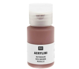 Acrylfarbe - Acrylini - 22ml - Matt - Geruchsarm - Rico Design - Rotbraun