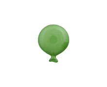 1 Polyesterknopf - Rund - 15mm - Öse - Kinder - Luftballon - Grün