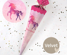 DIY-Nähset Schultüte - Glitter Unicorn - Pink - zum selber Nähen