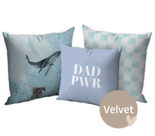 Kissenstoff - DIY - Kissen-Set - Papa - Zuhause - Velvet - abby and amy