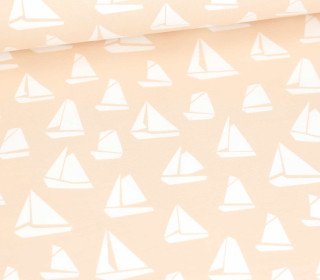 Bio Leichter Kuschelsweat - Organic Cotton - Island Breeze - Segelboote - Puder