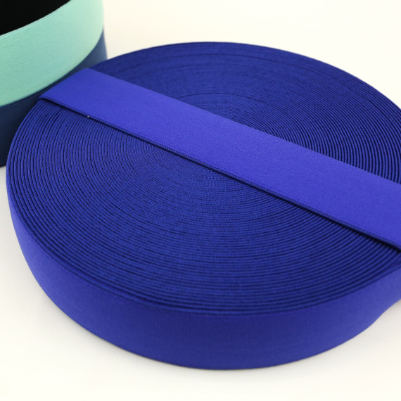 1m Gummiband - Elastisch - Uni - 40mm - Royalblau