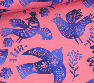 Bio-Sommersweat - French Terry - Southern Ease - Wild Chorus - Rosa - Hamburger Liebe