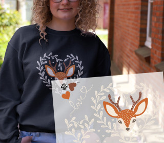 Onkel Bo's Bügelbilder - DIN A4 - Reh - Sanne Paul